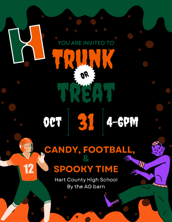 HCHS is hosting a Trunk or Treat on Friday, October 31st. 