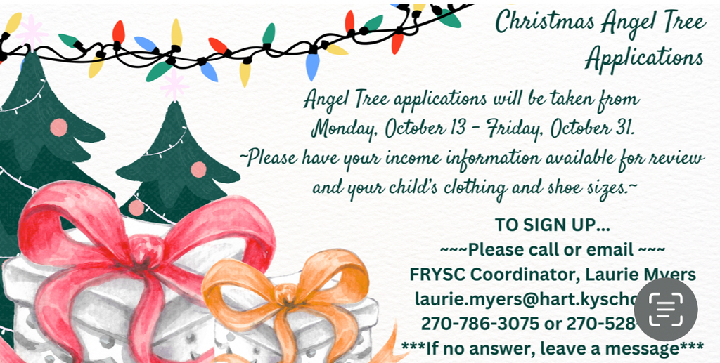 Christmas Angel Tree Application Info