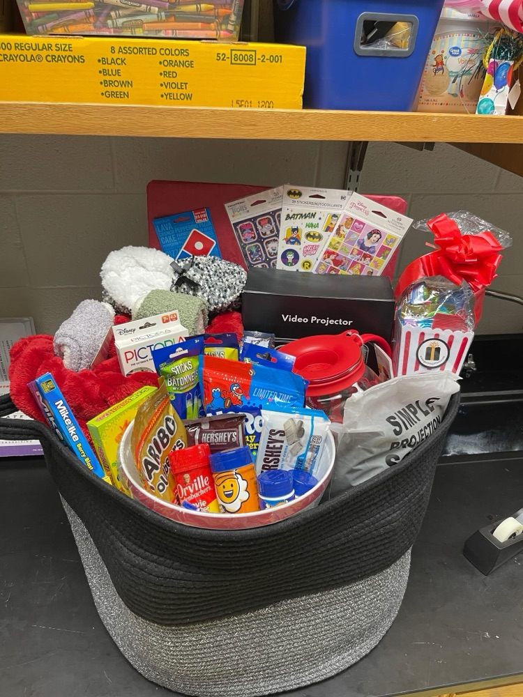 Mrs. Riffle's Kindergarten Class Movie Night Basket