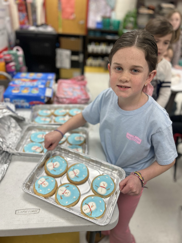 Andrea made snowman cookies for 2nd grade!