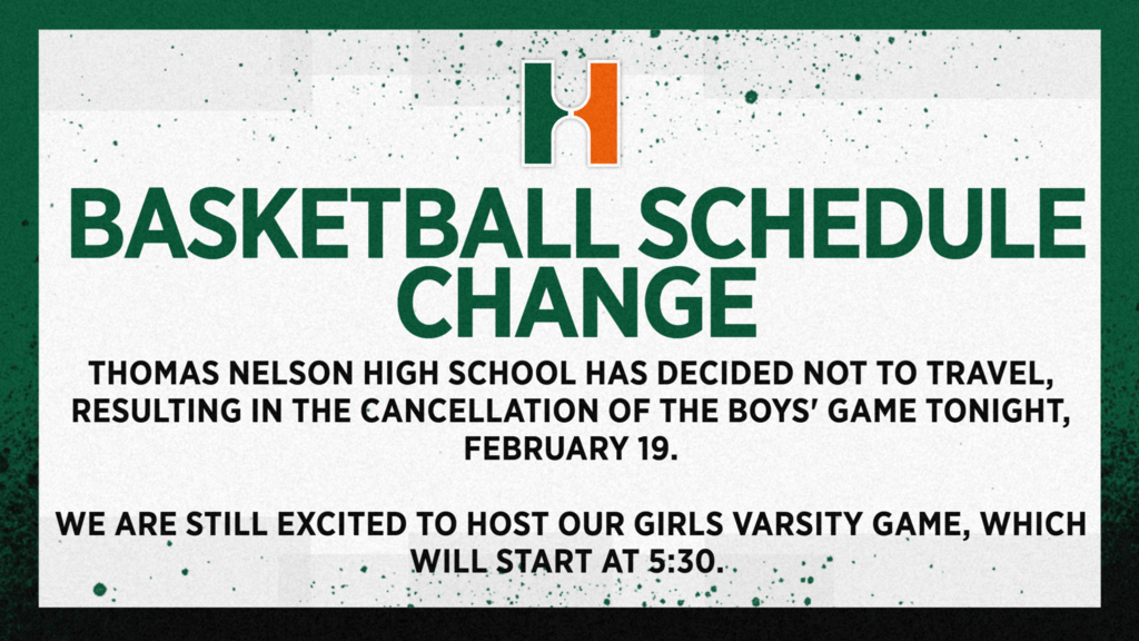 Athletic Cancellation for Tonight