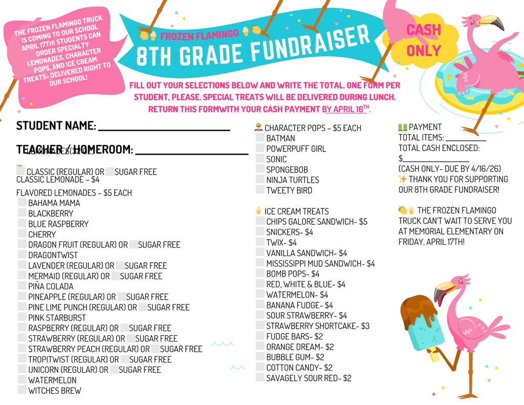 Frozen Flamingo Fundraiser