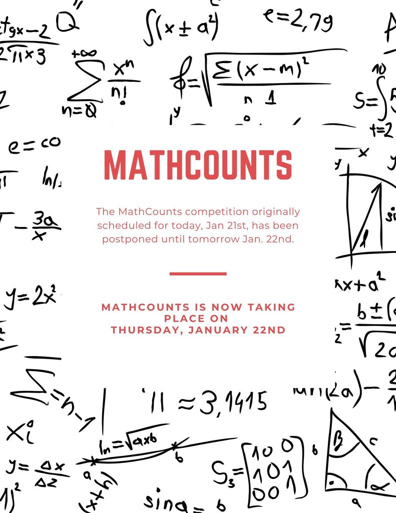 MathCounts Postponed