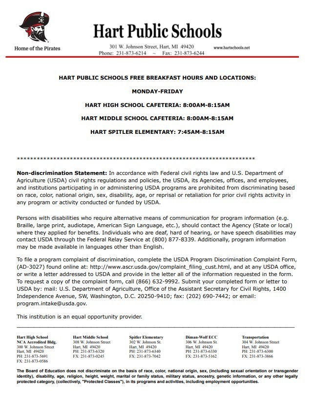 Cafe hours of operation