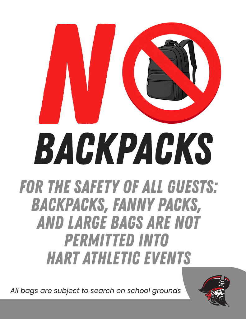 No backpacks at athletic events