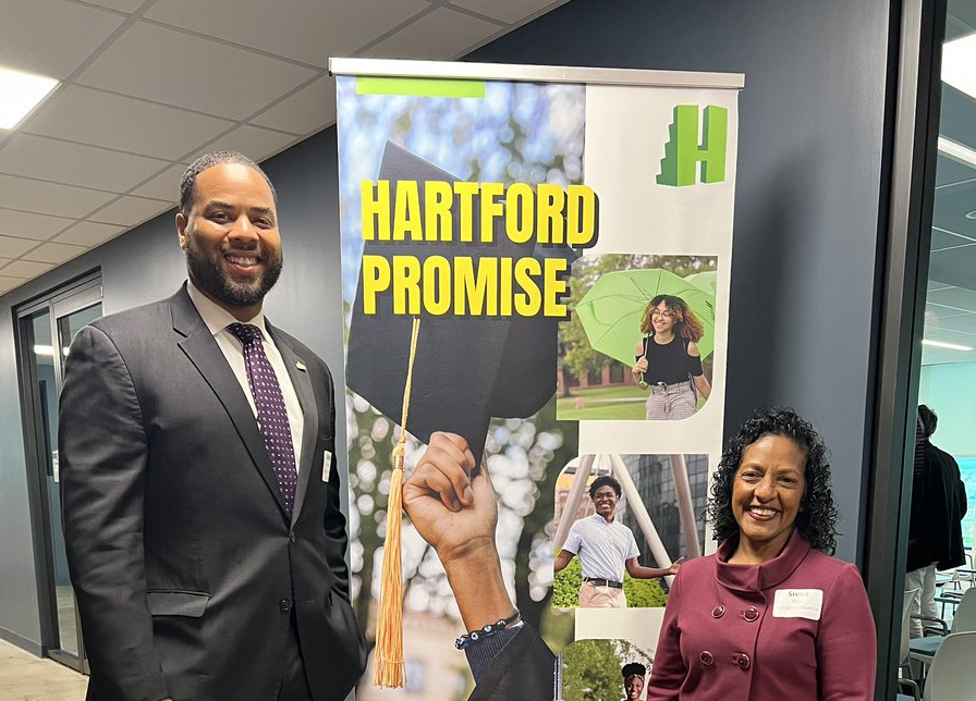 Dr T and Hartford Promise President Dr Sivan Hines