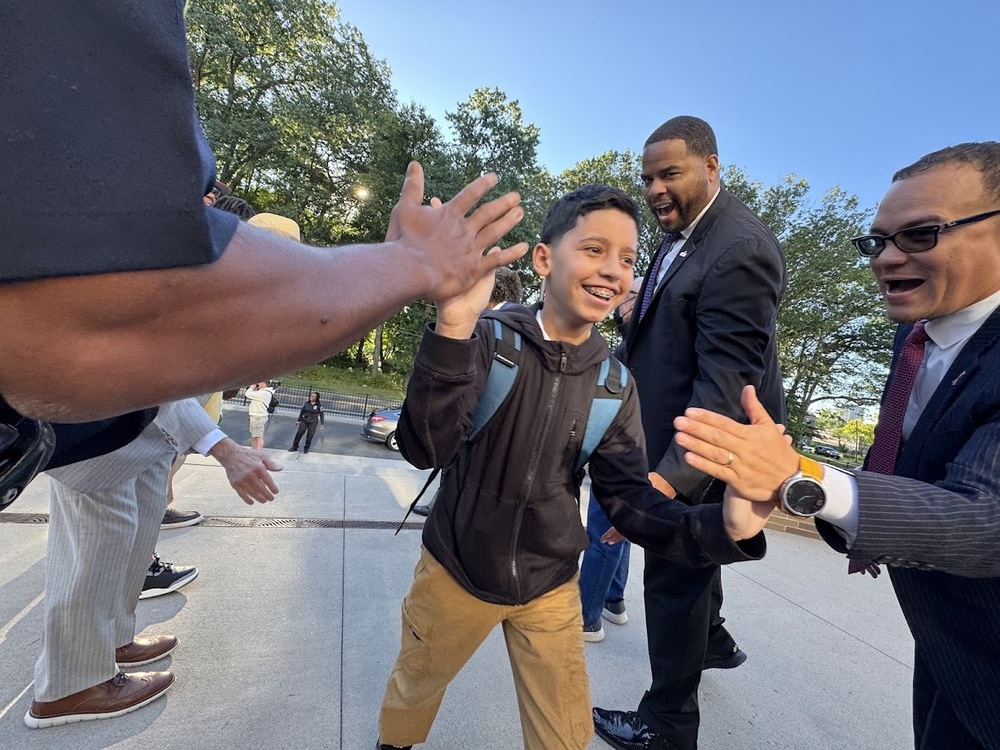 Student greeting by Calling All Brothers 2025
