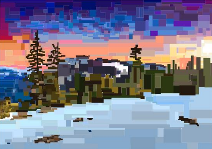 Winter Landscape by Jatniel Bustos Grade 9 2025 Weaver High School