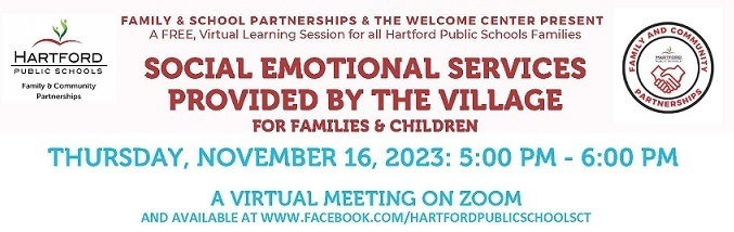 Family Learning Session about Social Emotional Services provided by the Village for Families & Children