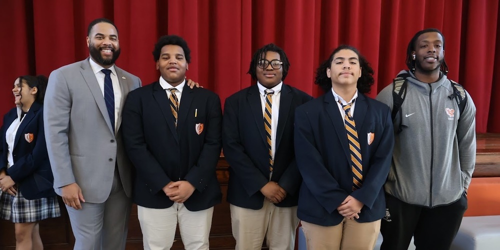 Dr Townsel with Cap Prep Students