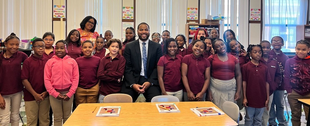 Dr Townsel and Rawson School Students