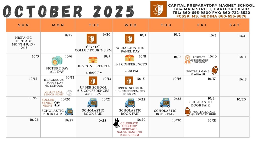 October event calendar