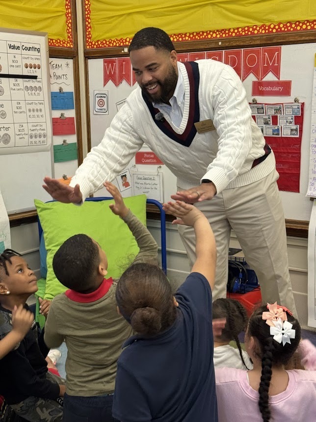 Dr. Townsel Reads to Ms. Albee's 2nd Grade Wish School Class