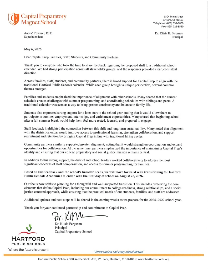 Transition Letter 26