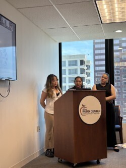 HPHS students presenting at the Rudd Center