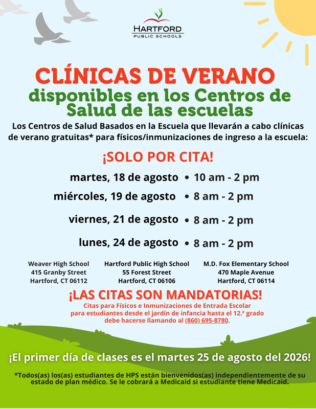 Summer Health Clinics 2026