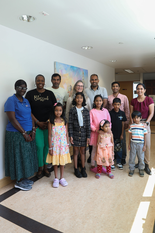 Summer Reading Raffle winners with Bridget E. Quinn