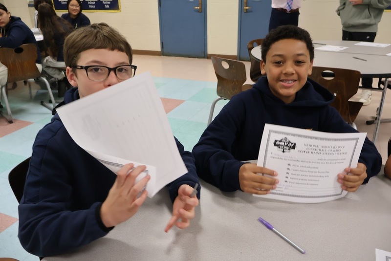 UConn Basketball Visits Kennelly School for the "Stay In To Win" Program