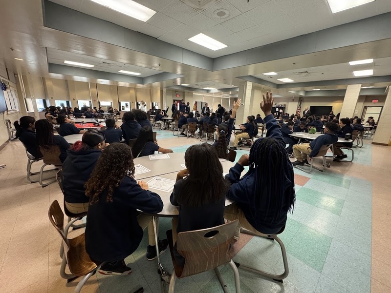 UConn Basketball Visits Kennelly School for the "Stay In To Win" Program