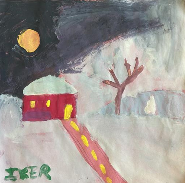 Winter Cabin by Iker Sanic Jacobo Grade 3 2025 MD Fox School