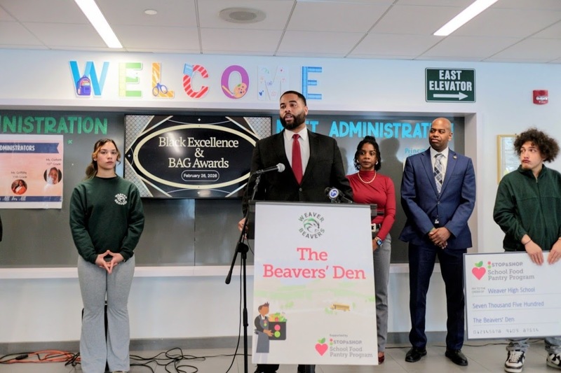 Weaver High School Opens Beavers’ Den Food Pantry with Support from Stop & Shop