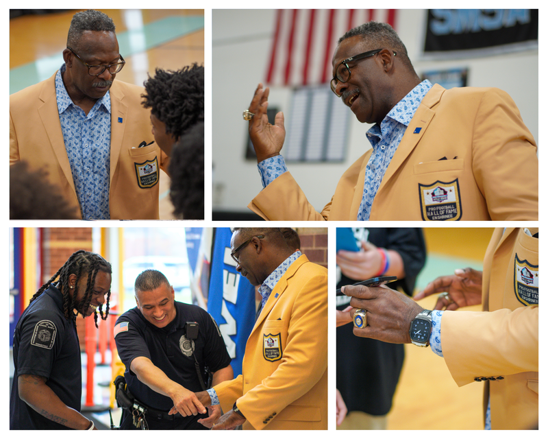 Andre Tippett Visits with SMSA students