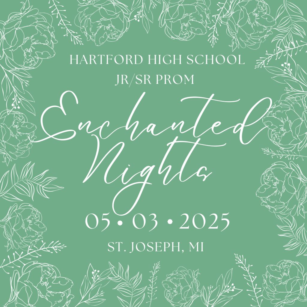 hartford high school junior senior prom. enchanted nights. may third 2025. st joseph michigan