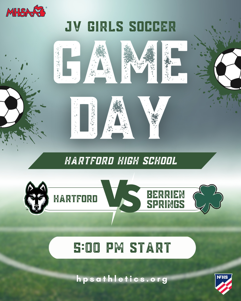 JV Girls Soccer takes on Berrien Springs tonight at HOME with a 5:00pm start! GO HUSKIES! 💚⚽️