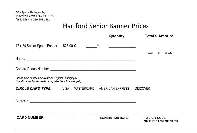 hartford senior banner prices