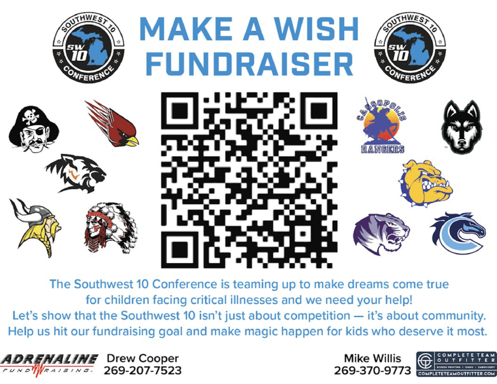 sw10 make a wish fundrasier with qr code