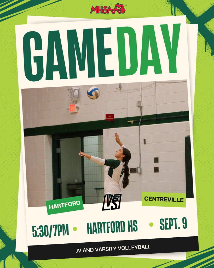 JV and Varsity Girls Volleyball take on Centreville tonight at HOME with 5:30 and 7PM starts! GO HUSKIES! 💚