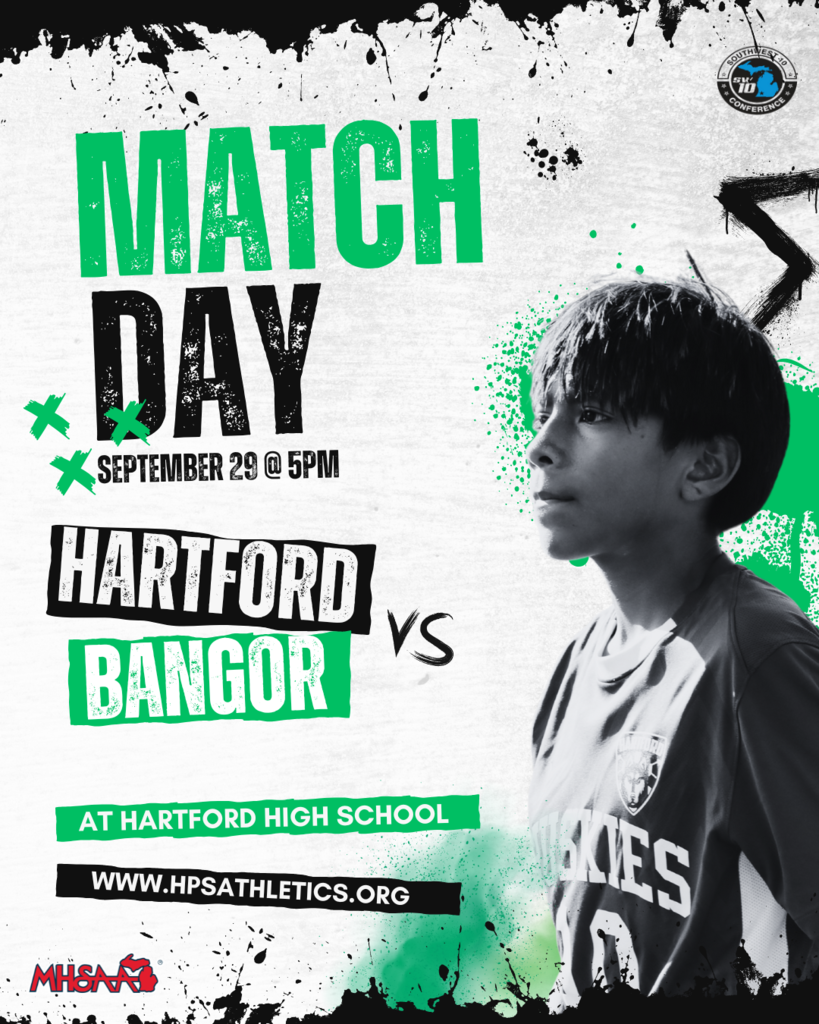 HPS Athletics (9/29/25): ⚽️Varsity Boys Soccer vs Bangor - HOME @ 5PM 🏐7th/8th Grade Girls Volleyball @ Bloomingdale - AWAY @ 6PM ⚽️Middle School Boys Soccer vs Bangor - HOME @ 6:45PM