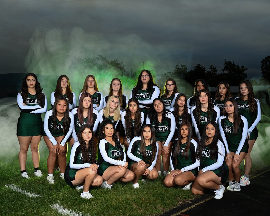 group photo of high school cheer team