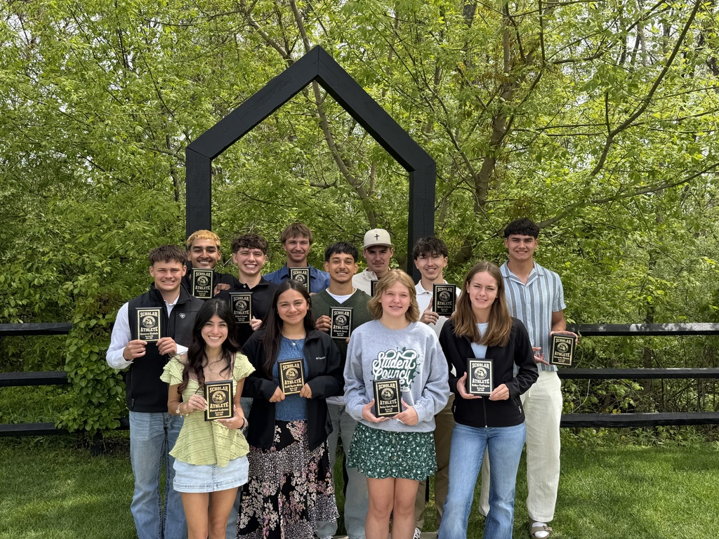 hartford sw 10 scholar athletes pose with their awards