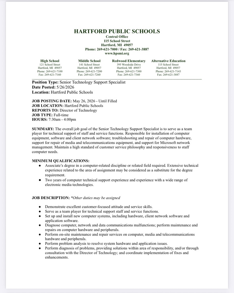 Job posting