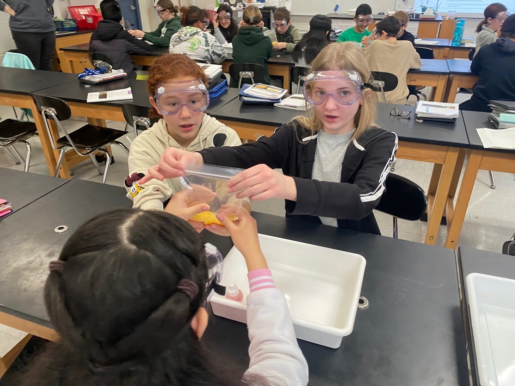 Today 6th grade science students learned about cellular respiration through a chemical reaction.