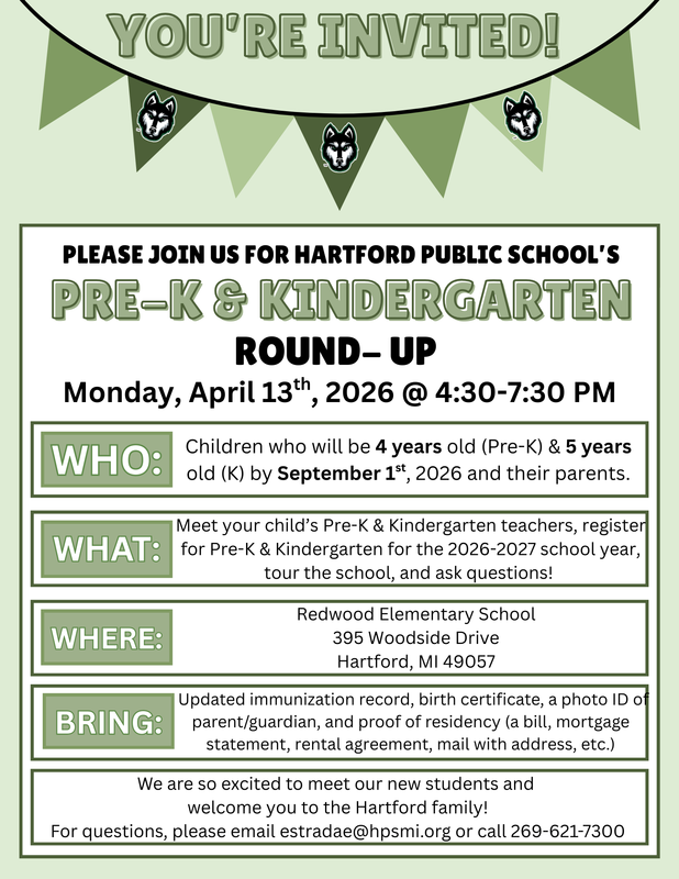 kindergarten pre registration flyer