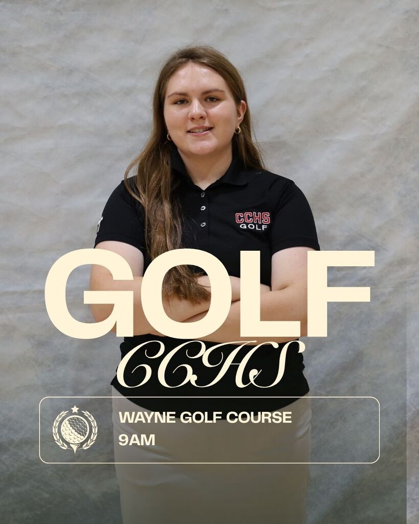 Golf, CCHS at Wayne Golf Course at 9am "girls golfer Standing with arms crossed"