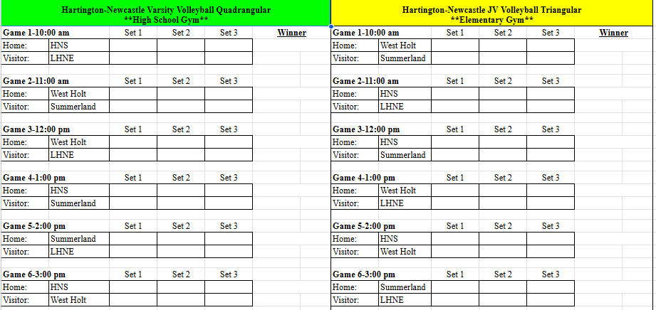 schedule