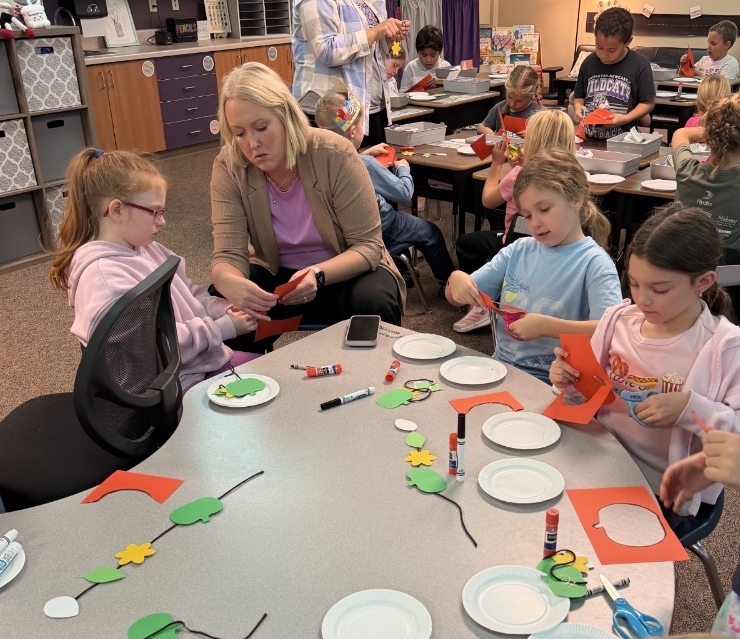 Life Cycles of a Pumpkin from the Cedar County Extension Office with the 1st and 2nd graders.