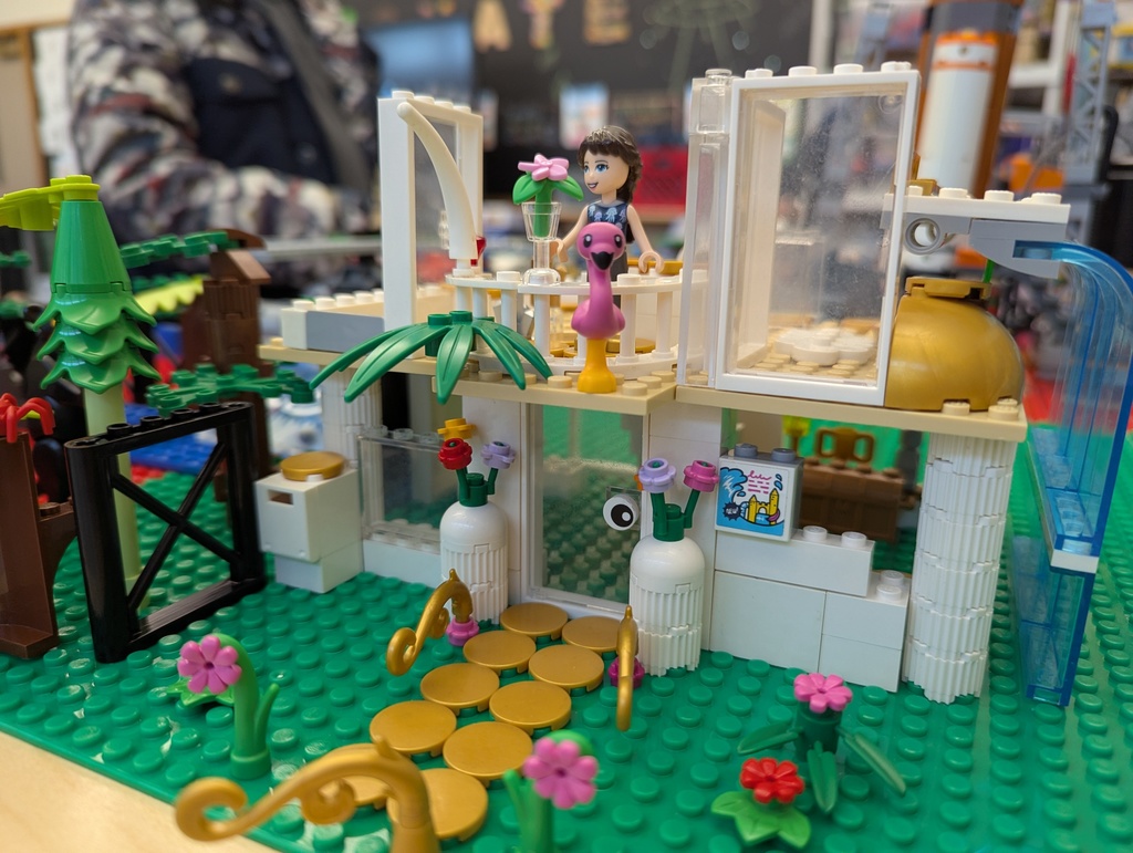 Lego house with figure