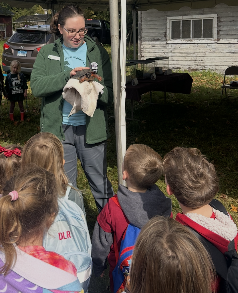 first grade visiting Roaring Brook Nature Center