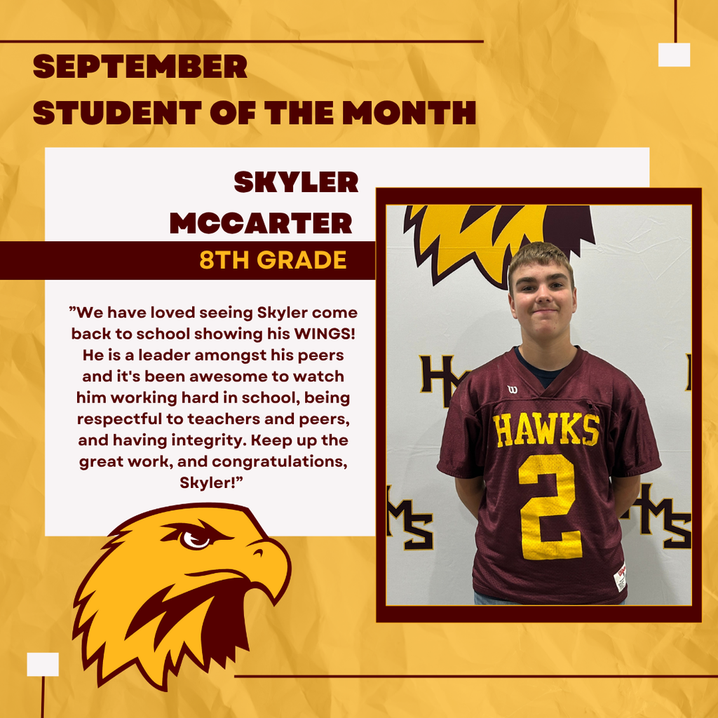 Middle School Students of the Month
