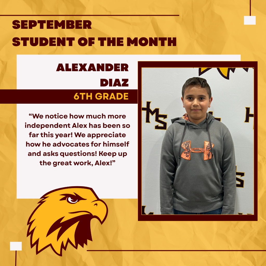 Middle School Students of the Month