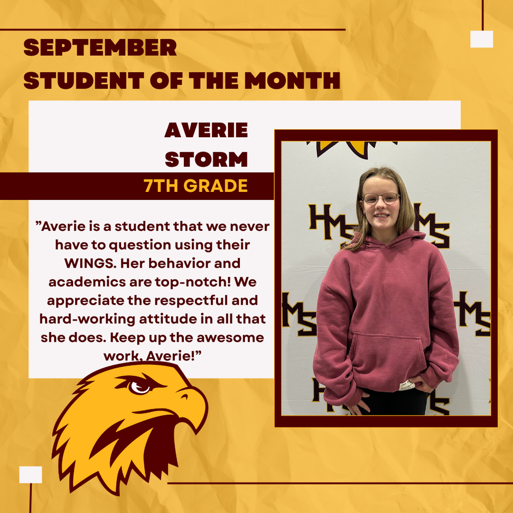 Middle School Students of the Month
