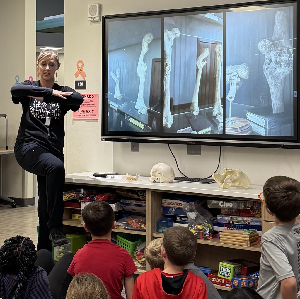 Dr. Stacy Carlin presenting on bones and nerves