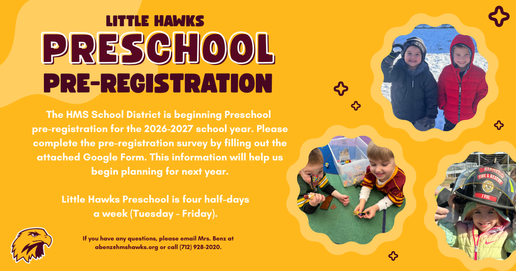 Little Hawks Preschool Pre-Registration