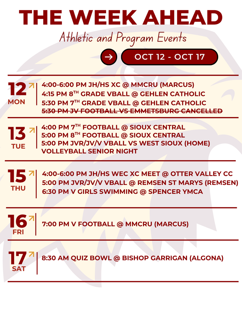 This week's events.