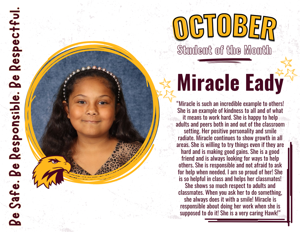 Elementary Student of the Month