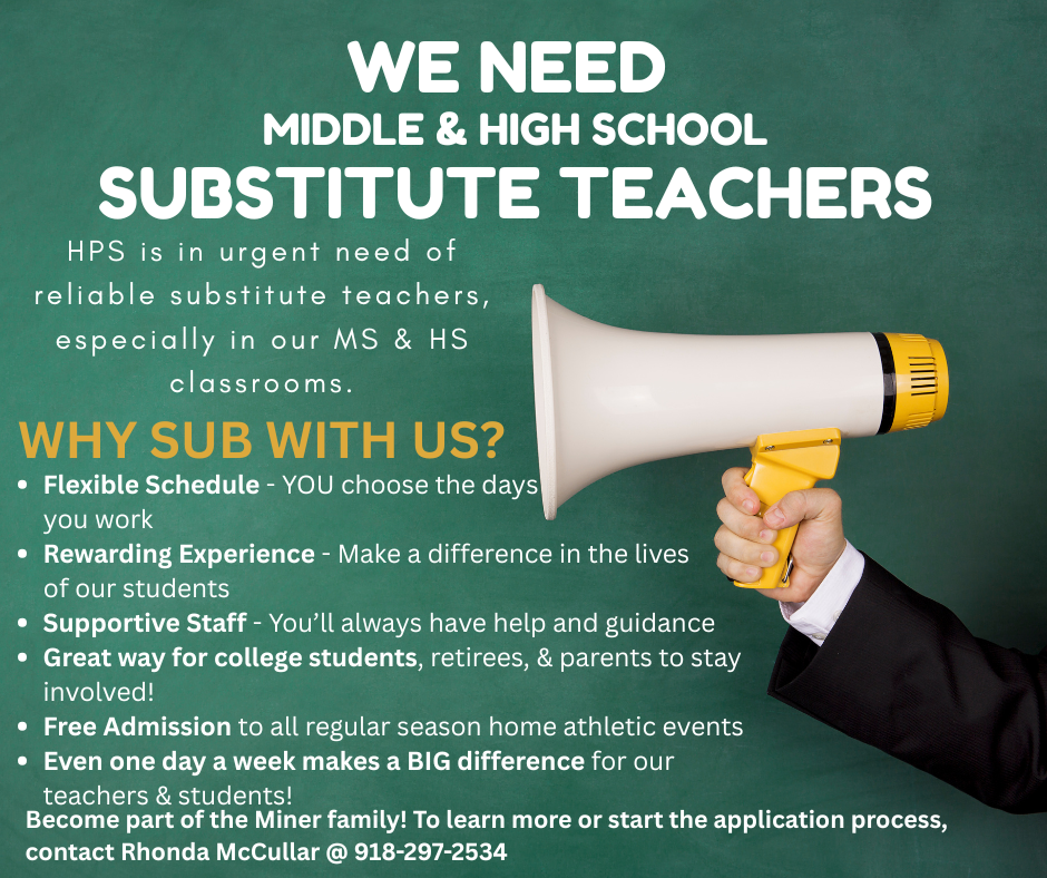 Subs Needed